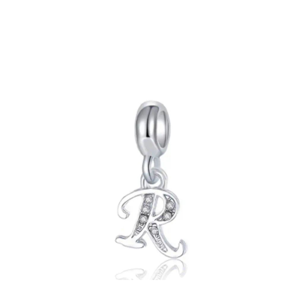 Silver Letter R Charm